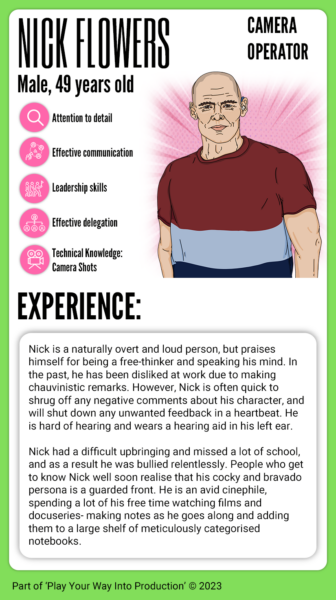 Character Profile- Nick Flowers